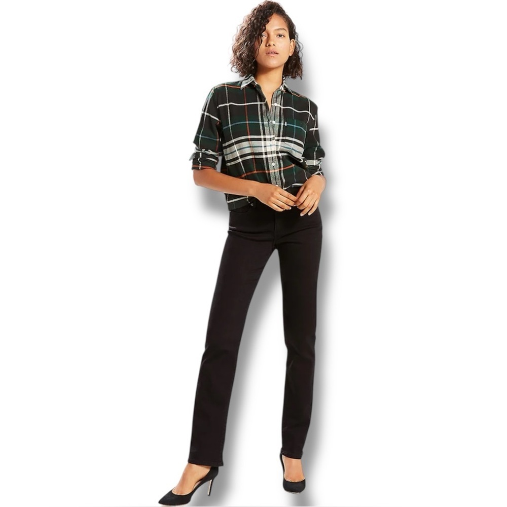 Levi's Women's Classic hi-waist tapered leg skinny Jeans - Soft Black